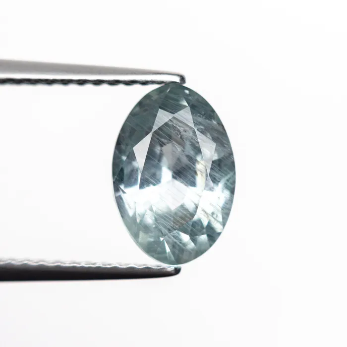 Teal Brilliant Sapphire 236ct Oval Misfit Gems Rings