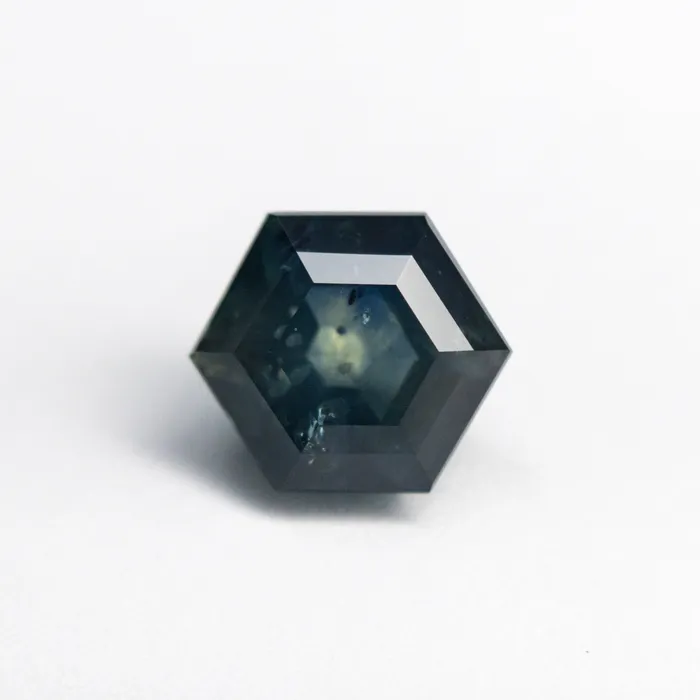 Teal Step Cut Sapphire 305ct Hexagon Misfit Gems Rings