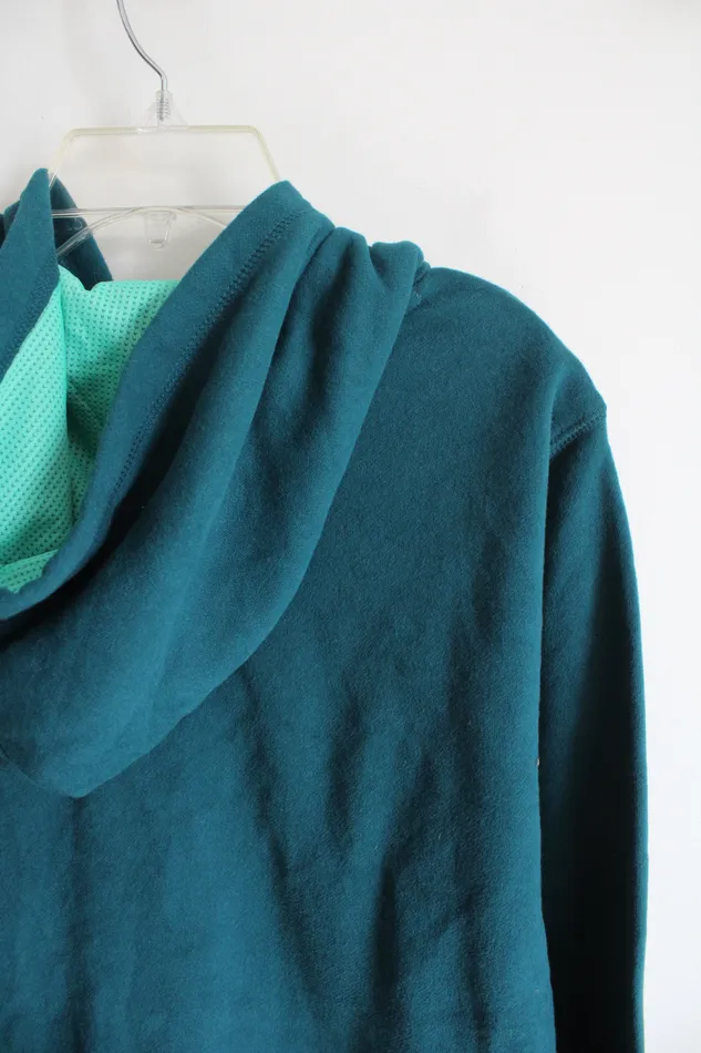 Tek Gear Ultrasoft Fleece Lined Dark Teal Football Hoodie Youth L 1416 Tek Gear Earrings
