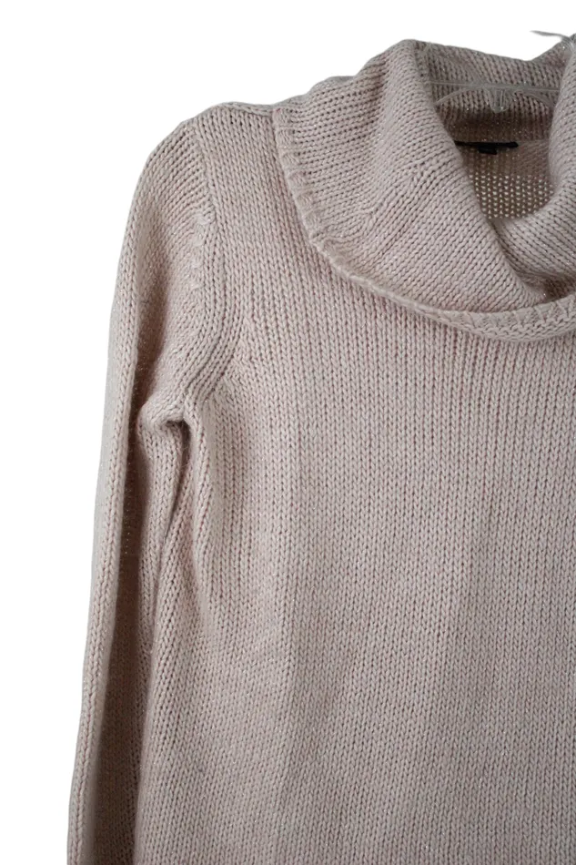 The Limited Pink Turtleneck Shimmer Sweater S The Limited Earrings