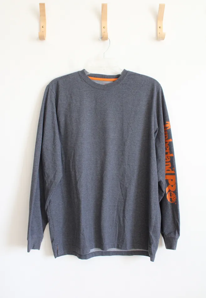 Timberland Original Fit Gray Long Sleeved Shirt XL Timberland Earrings