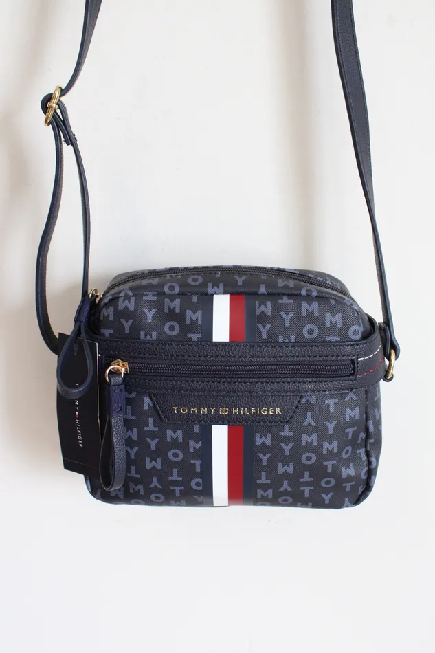 Tommy Hilfiger Rings NEW Tommy Hilfiger Blue Monogram Crossbody Bag