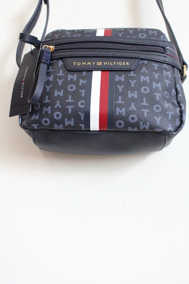 Tommy Hilfiger Rings NEW Tommy Hilfiger Blue Monogram Crossbody Bag