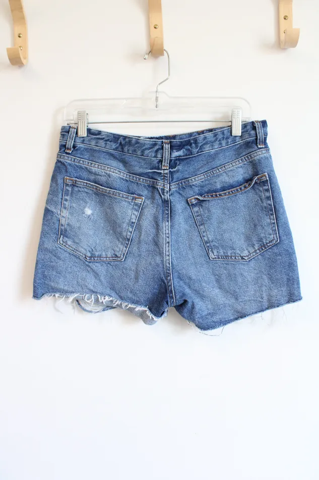 TopShop Earrings Topshop Moto Ashley Distressed High Rise Denim Shorts 8