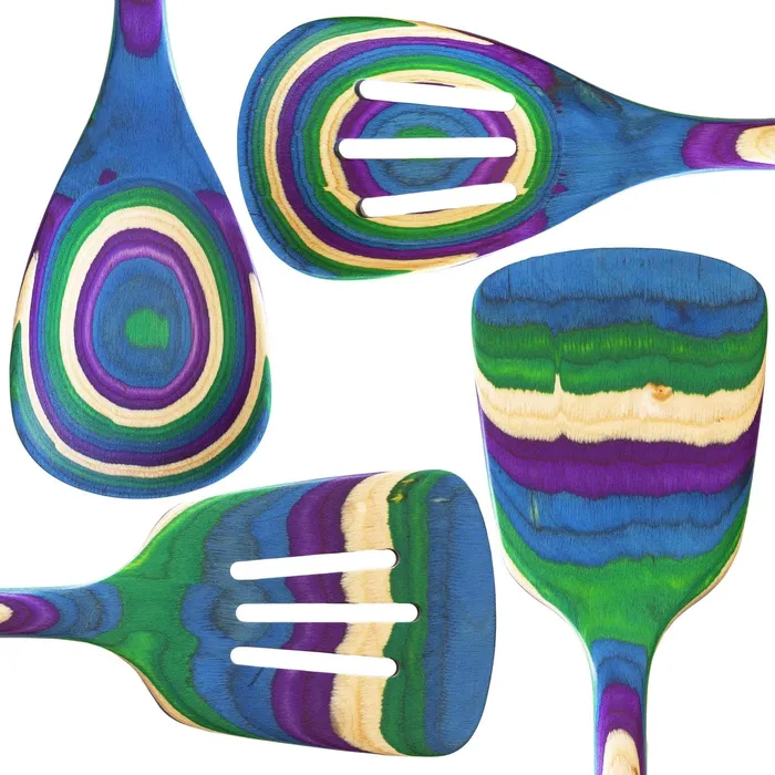 TOTALLYBAMBOO Totally Bamboo Mumbai Wood Cooking Utensil Set 4Piece Earrings