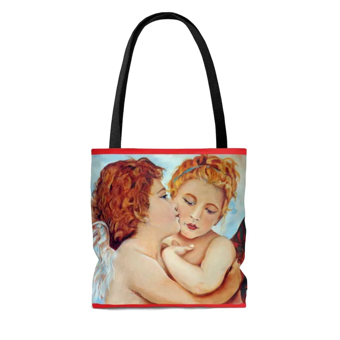 Tote Bag The Kiss Design Portraits by NC Earrings