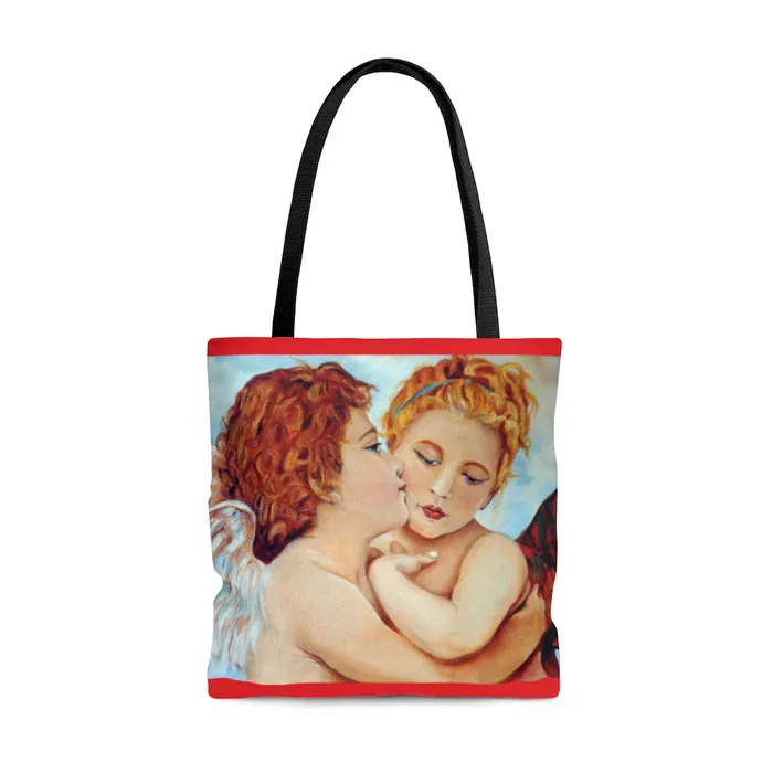 Tote Bag The Kiss Design Portraits by NC Earrings