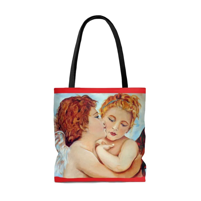 Tote Bag The Kiss Design Portraits by NC Earrings