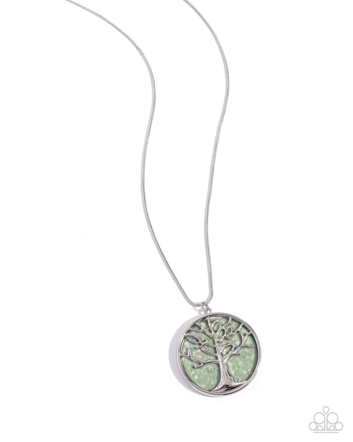 Tree Talisman Green Paparazzi Accessories Necklaces