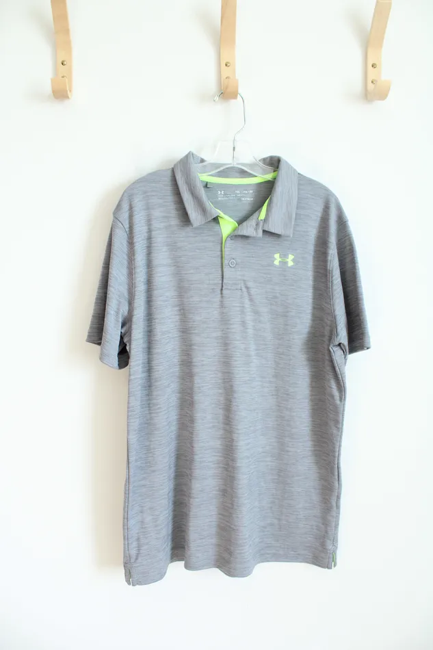 Under Armour Earrings Under Armour Gray Green Polo Shirt Youth XL 1820
