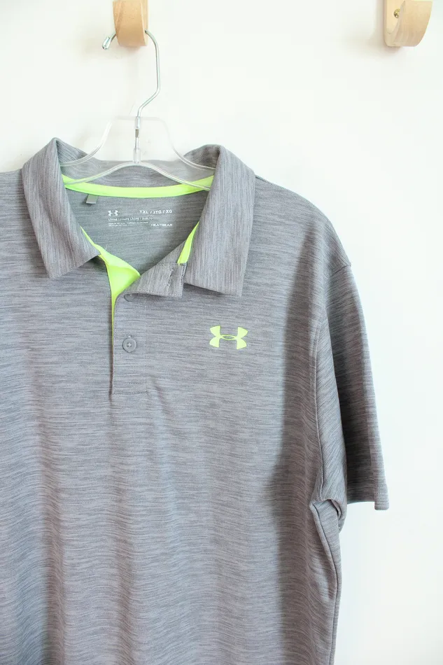 Under Armour Earrings Under Armour Gray Green Polo Shirt Youth XL 1820