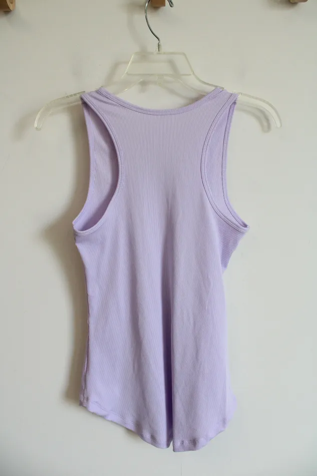 Under Armour Light Purple Ribbed Curved Hem Athletic Tank Top Youth L 1416 Under Armour Necklaces