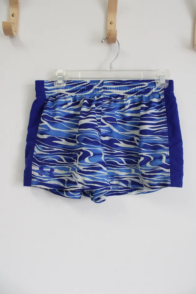 Under Armour Rings Under Armour Blue White Patterned Short Youth XL 1618