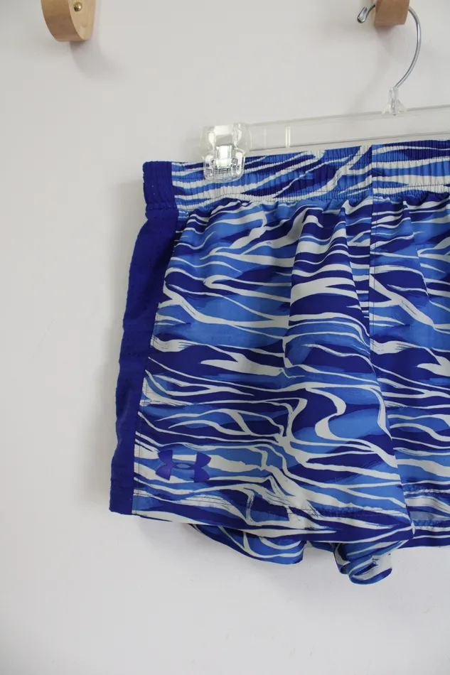 Under Armour Rings Under Armour Blue White Patterned Short Youth XL 1618