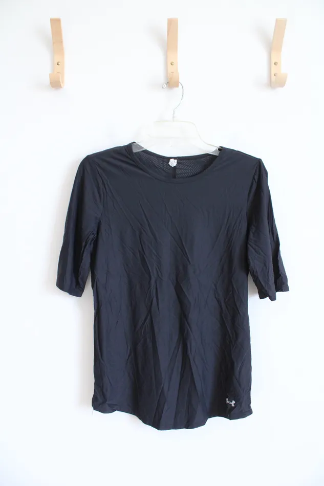 Under Armour Under Armour Fitted Black Athletic Shirt M Rings