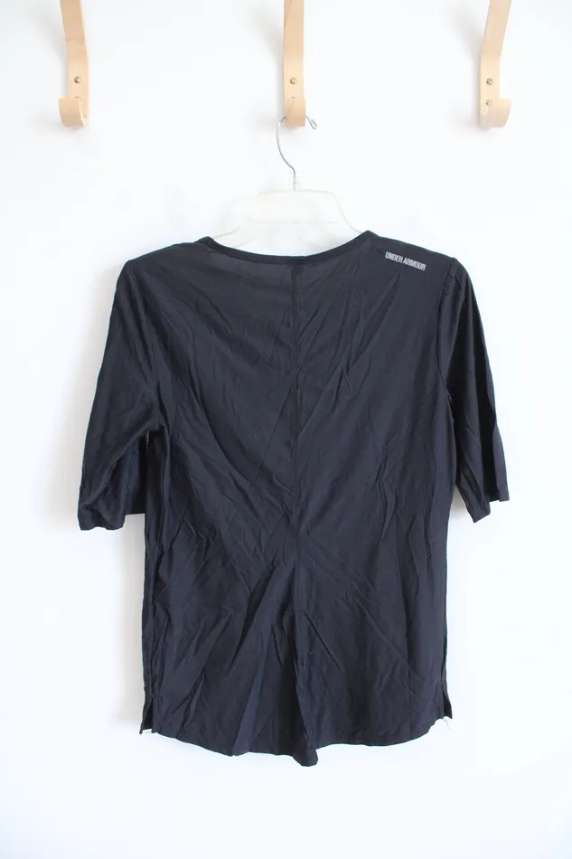 Under Armour Under Armour Fitted Black Athletic Shirt M Rings