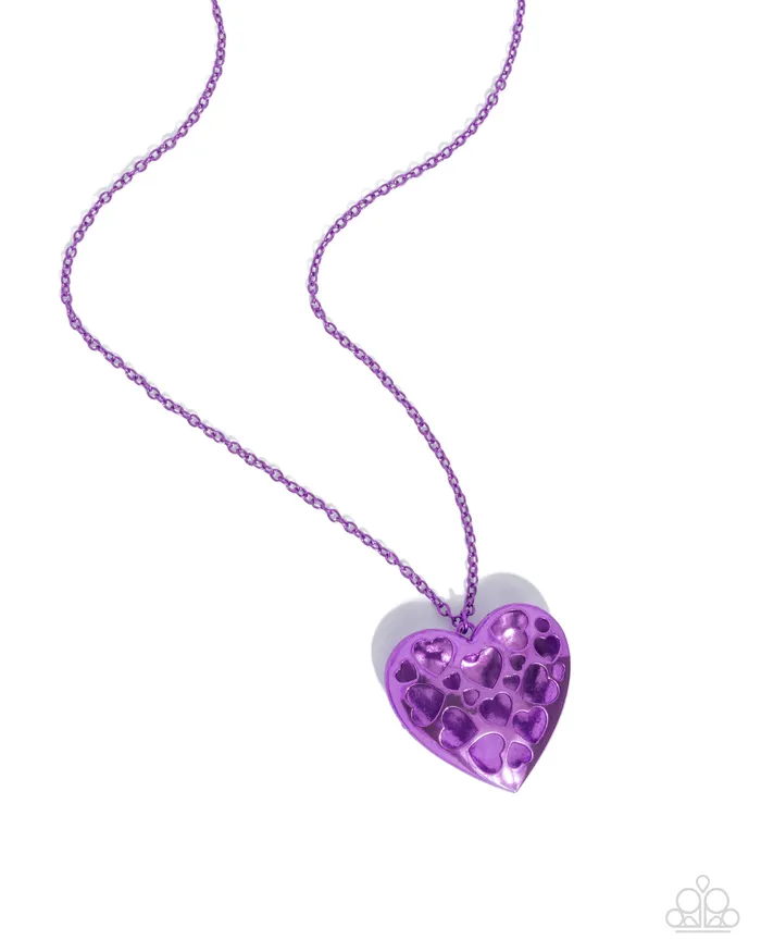 Valentines View Purple Paparazzi Accessories Earrings