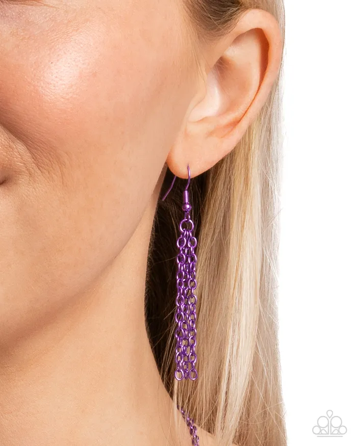 Valentines View Purple Paparazzi Accessories Earrings