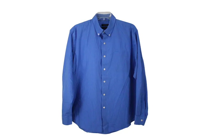 Van Heusen Rings Van Heusen Classic Fit Blue Pinstripe Shirt L