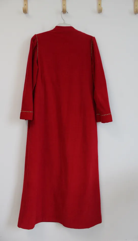 Vanity Fair Earrings Vanity Fair Thick Red Zip Up Nightgown M
