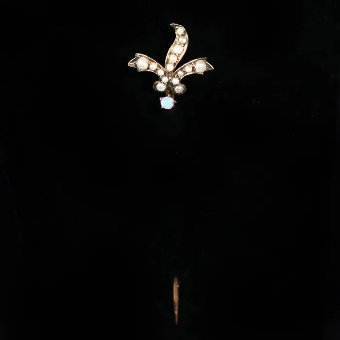 Victorian Pearl and Opal Stick Pin OTC Rings