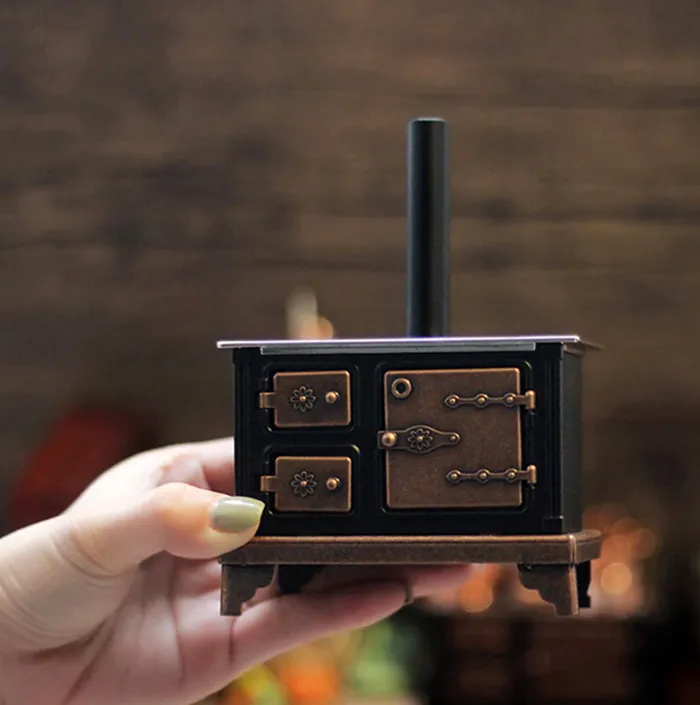 Vintage Looking Iron Stove 1 12 Scale Dollhouse Stove with Opening Doors OB11 Kitchen Accessory CJ Necklaces Vintage Looking Iron Stove 1 12 Scale Dollhouse Stove with Opening Doors OB11 Kitchen Accessory CJ Necklaces