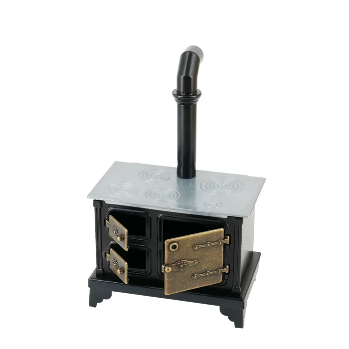 Vintage Looking Iron Stove 1 12 Scale Dollhouse Stove with Opening Doors OB11 Kitchen Accessory CJ Necklaces