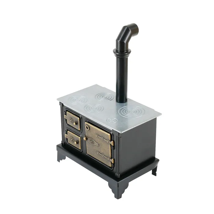 Vintage Looking Iron Stove 1 12 Scale Dollhouse Stove with Opening Doors OB11 Kitchen Accessory CJ Necklaces