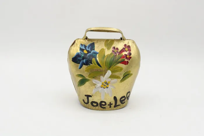 Vintage Painted Brass Bell Jubilee Thrift Earrings