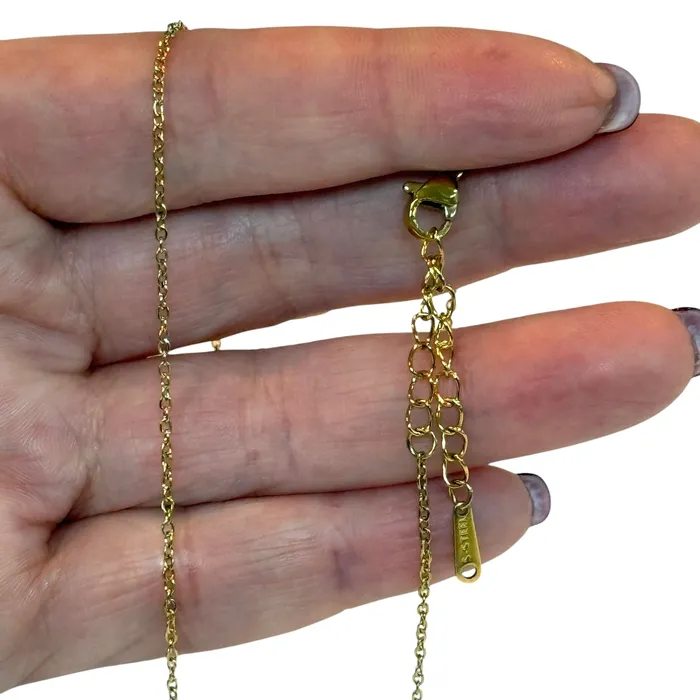 Waterproof Stainless Steel 24Kt Gold Filled Cable Chain Necklace Ready Gold Cable Chain Necklace Peppy Beads Necklaces Waterproof Stainless Steel 24Kt Gold Filled Cable Chain Necklace Ready Gold Cable Chain Necklace Peppy Beads Necklaces
