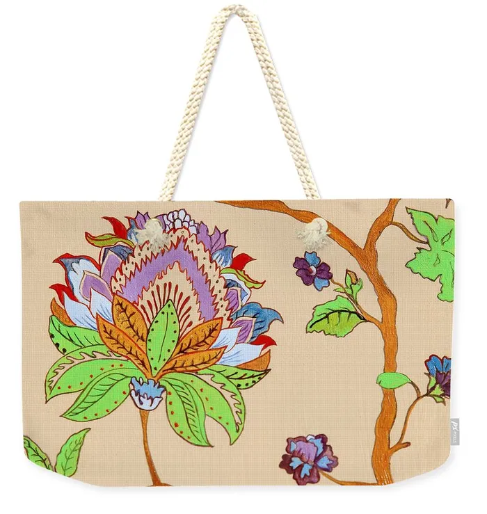 Weekender Tote Bag Customizable Carryall Tote Bag Heavens Flower Design Portraits by NC Earrings Weekender Tote Bag Customizable Carryall Tote Bag Heavens Flower Design Portraits by NC Earrings
