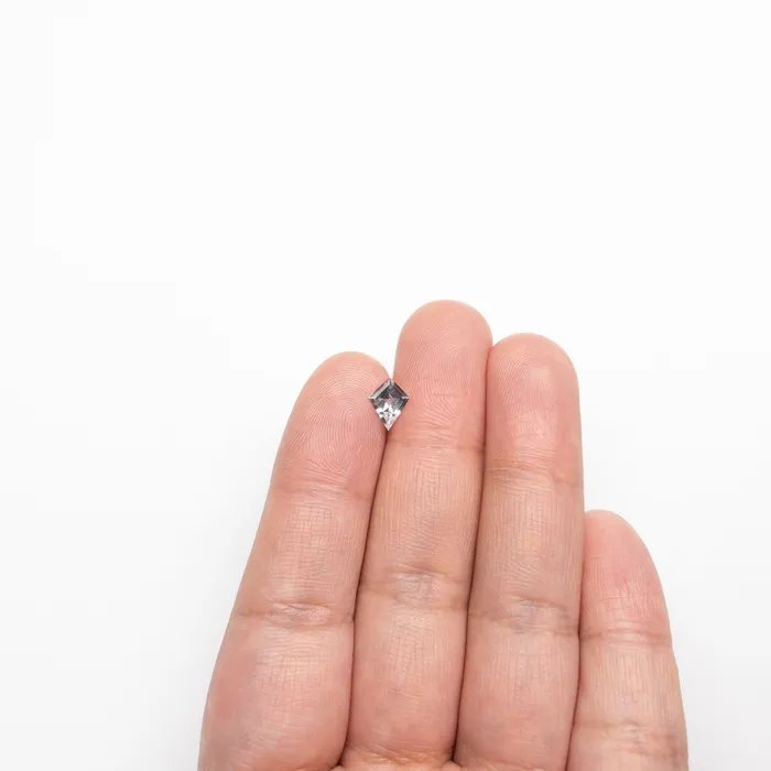 White Step Cut Sapphire 071ct Kite Misfit Gems Rings