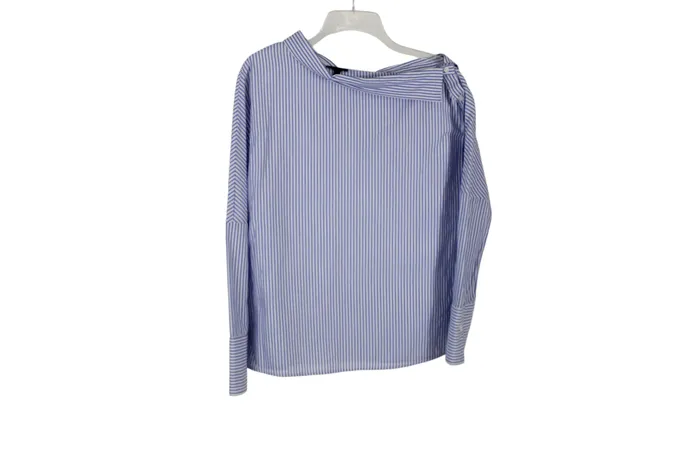 Who What Wear Blue Striped Top XS Who What Wear Rings