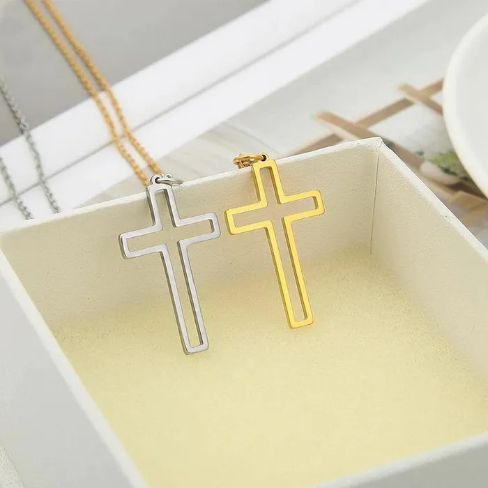 Womens Christian Necklace br Hollowed Lords Guidance Necklaces