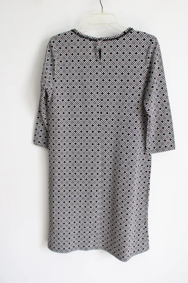 Wonder Rings Wonder Black White Patterned Dress S