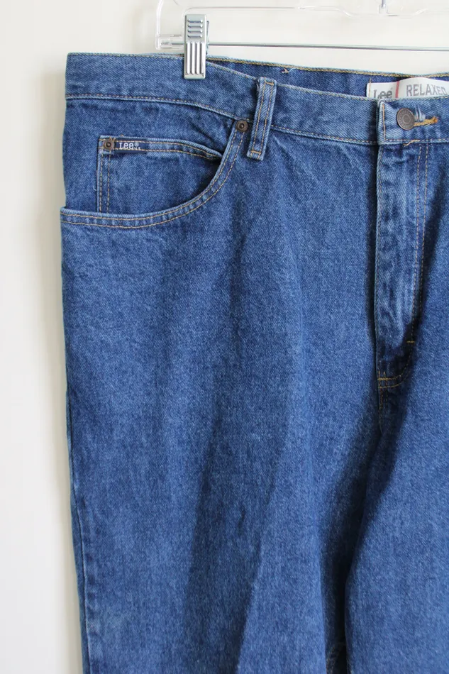 Wrangler Rings Lee Relaxed Blue Jeans 42X30