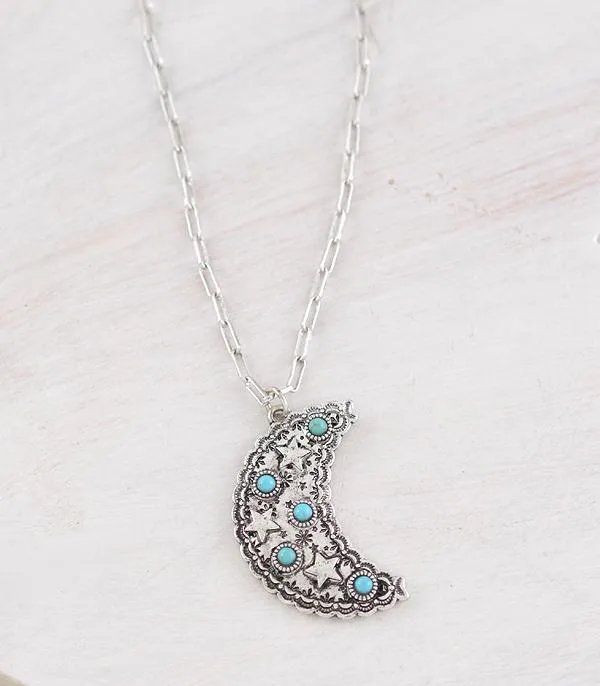 YKT WESTERN CRESCENT MOON PENDANT NECKLACE Necklaces