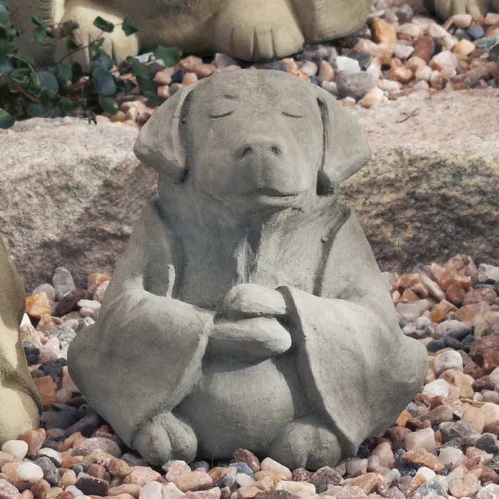 Zen Dog Garden Sculpture DC Earrings