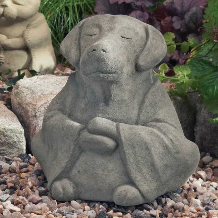 Zen Dog Garden Sculpture DC Earrings