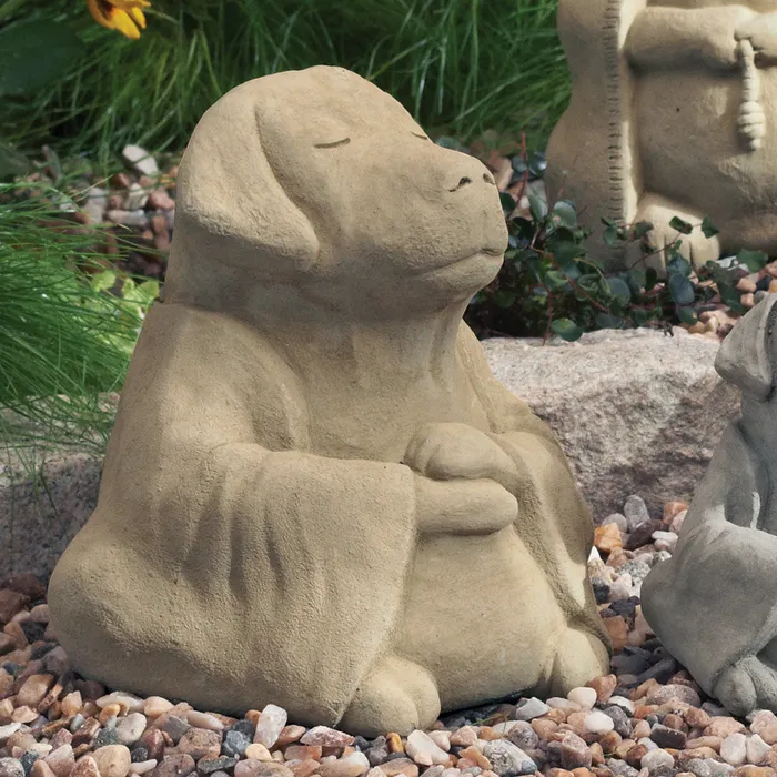 Zen Dog Garden Sculpture DC Earrings