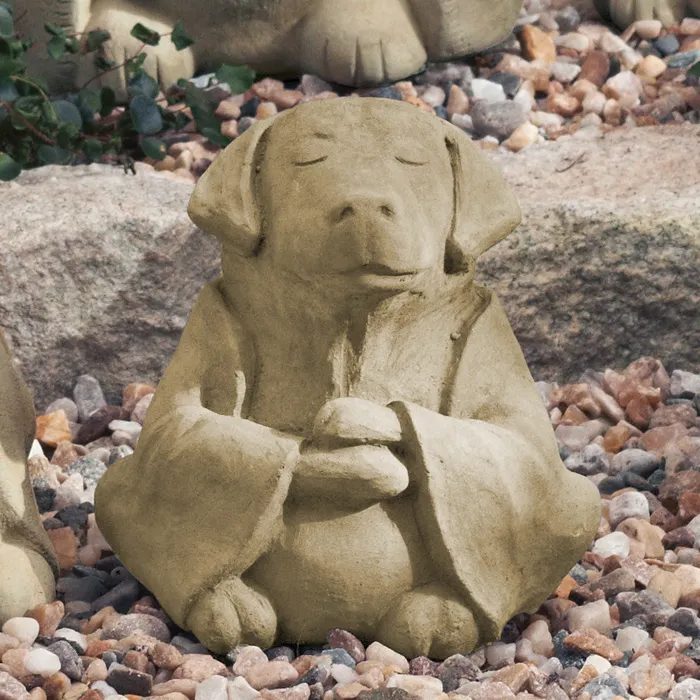 Zen Dog Garden Sculpture DC Earrings