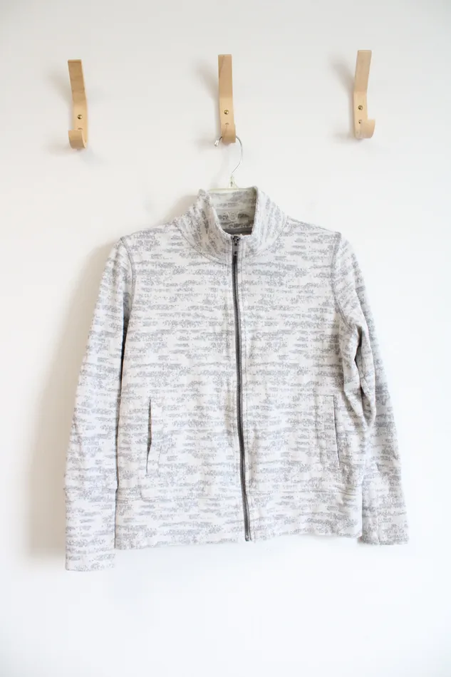 Zyia Active White Gray Full Zip Jacket M Zyia Active Rings